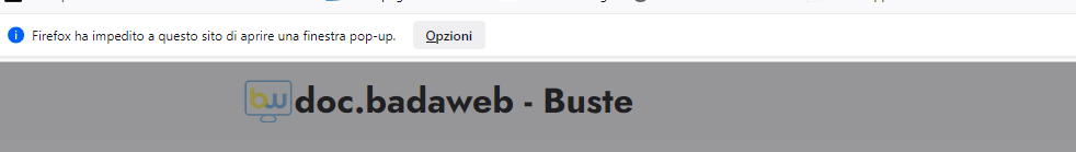Notifica popup bloccato in Firefox - Esempio 1
